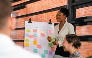 woman setting goals in the workplace